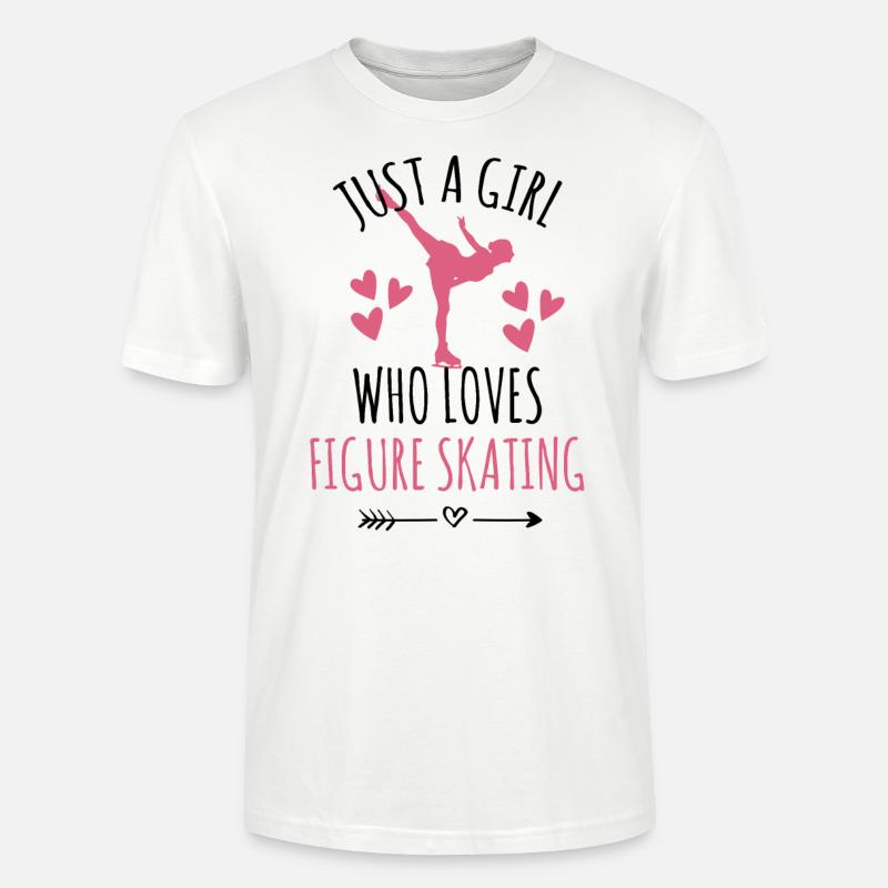 Eiskunstlauf Eiskunstläufer Mädchen Geschenk - Stanley/Stella Unisex Bio-T-Shirt CRAFTER - Weiß
