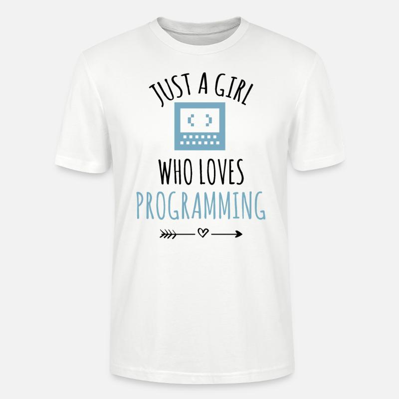 Programmer coding girl programming - Stanley/Stella CRAFTER Unisex Organic T-Shirt - white