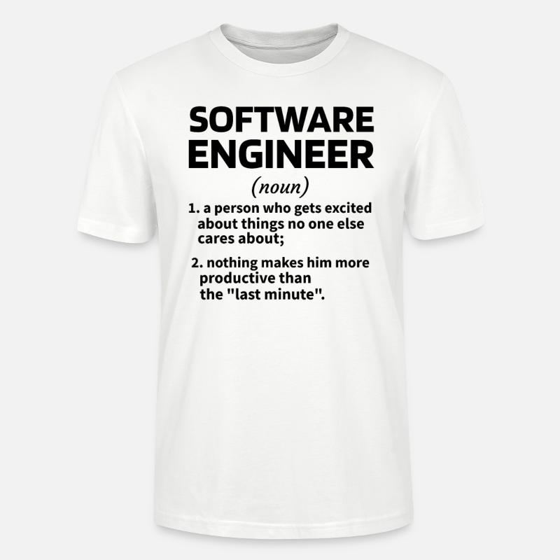 Softwareingenieur Software Engineer Techniker - Stanley/Stella Unisex Bio-T-Shirt CRAFTER - Weiß