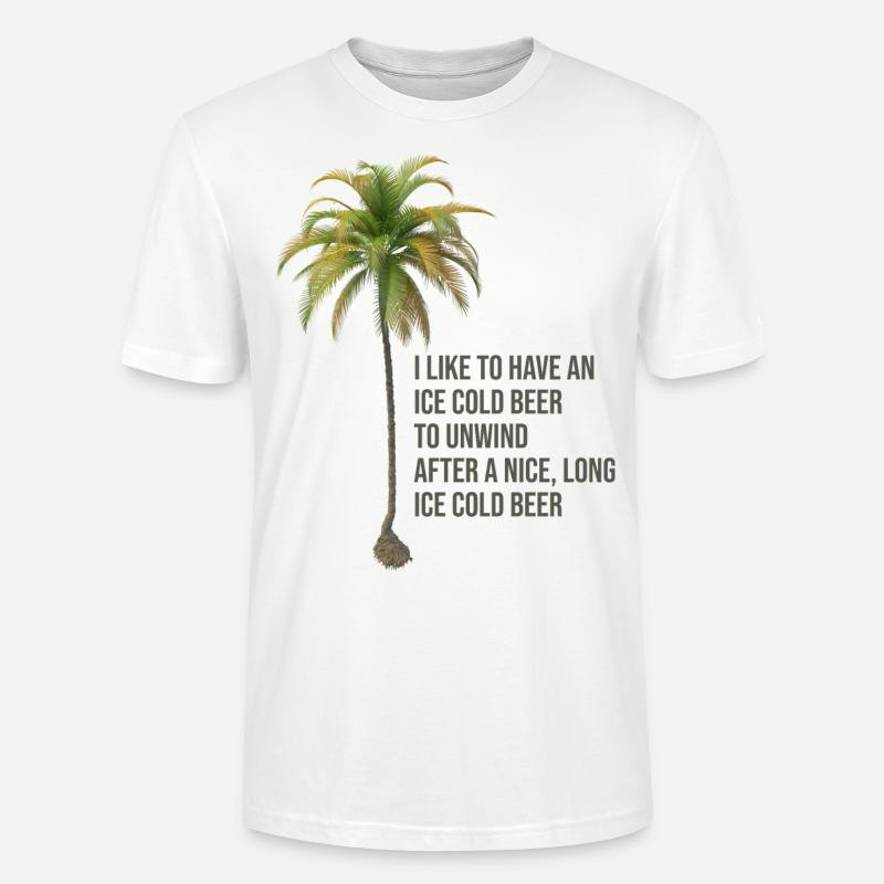 Palmen-Zitat - Stanley/Stella Unisex Bio-T-Shirt CRAFTER - Weiß
