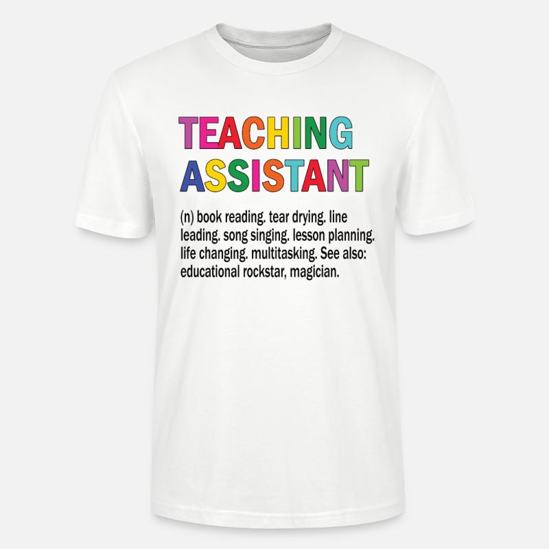 Lehrassistent Hilfslehrer Pädagogischer Assistent - Stanley/Stella Unisex Bio-T-Shirt CRAFTER - Weiß