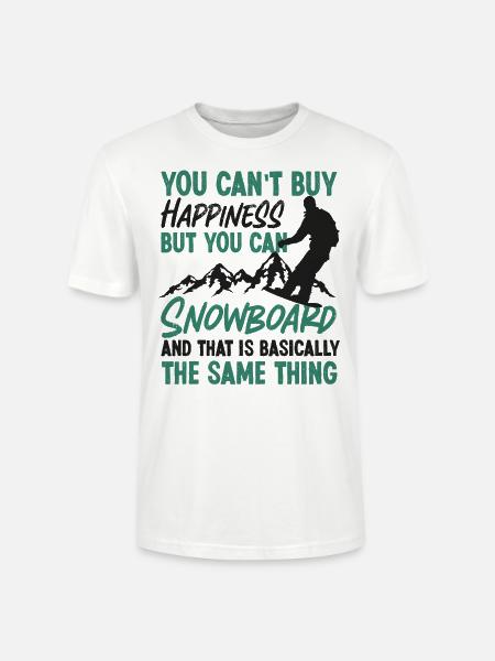 Snowboarding Snowboard You Can'T - Stanley/Stella CRAFTER Unisex Organic T-Shirt - white
