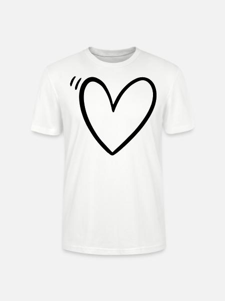 Herz Liebe Beziehung - Stanley/Stella Unisex Bio-T-Shirt CRAFTER - Weiß