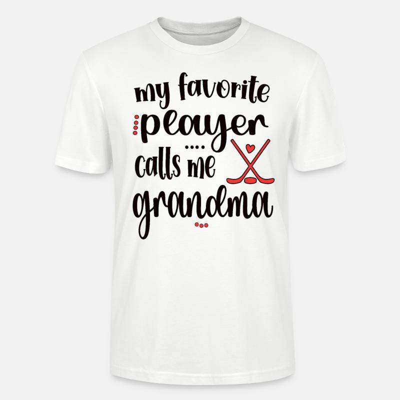 Eishockey-Großmutter Eines Eishockeyspielers - Stanley/Stella Unisex Bio-T-Shirt CRAFTER - Weiß
