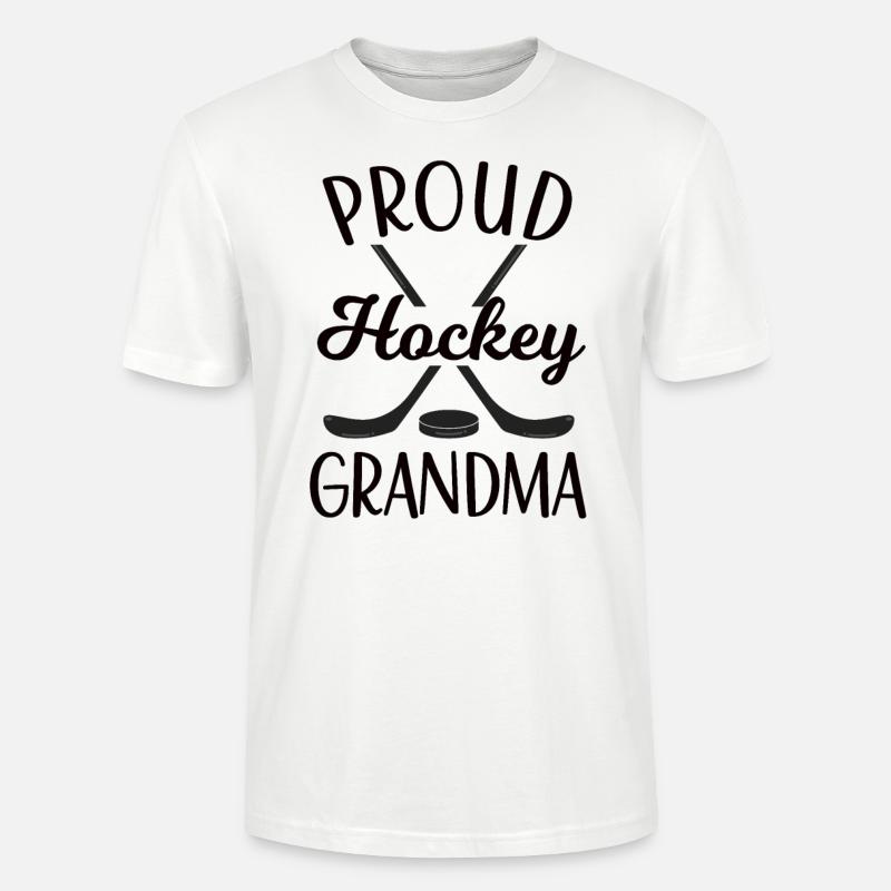 Stolze Eishockey-Großmutter Eishockey-Großmutter - Stanley/Stella Unisex Bio-T-Shirt CRAFTER - Weiß