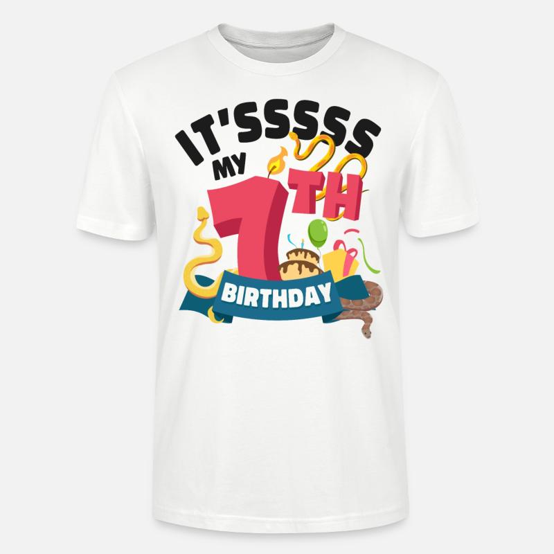 Serpent C’est mon 7ème - T-shirt bio CRAFTER Stanley Stella Unisexe - blanc