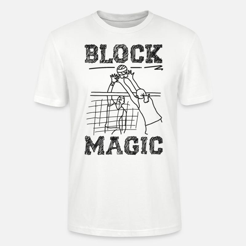 Volleyball Player Team Block Magic - Stanley/Stella Unisex Bio-T-Shirt CRAFTER - Weiß
