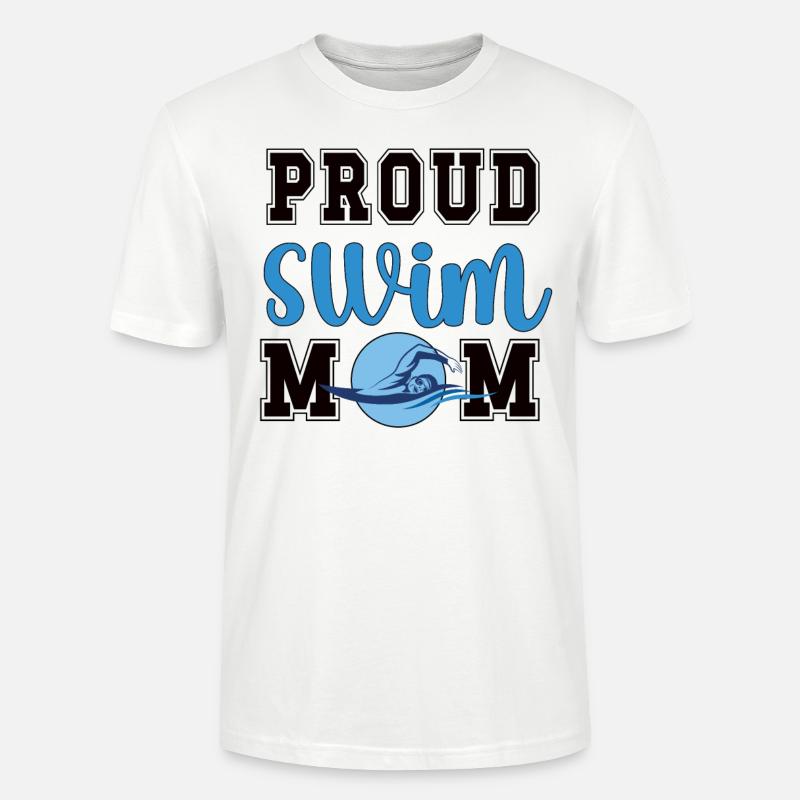 Schwimmmama Geschenk Mutter Schwimmer Schwimm-Mama - Stanley/Stella Unisex Bio-T-Shirt CRAFTER - Weiß