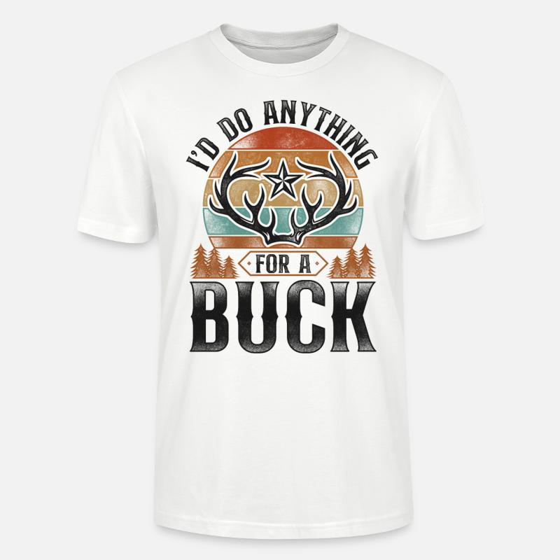 Buck Deer Hunting Hunter Pun - Stanley/Stella Unisex Bio-T-Shirt CRAFTER - Weiß