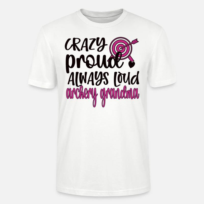 Bogenschießen-Oma Von Bogenschützen Großmutter - Stanley/Stella Unisex Bio-T-Shirt CRAFTER - Weiß