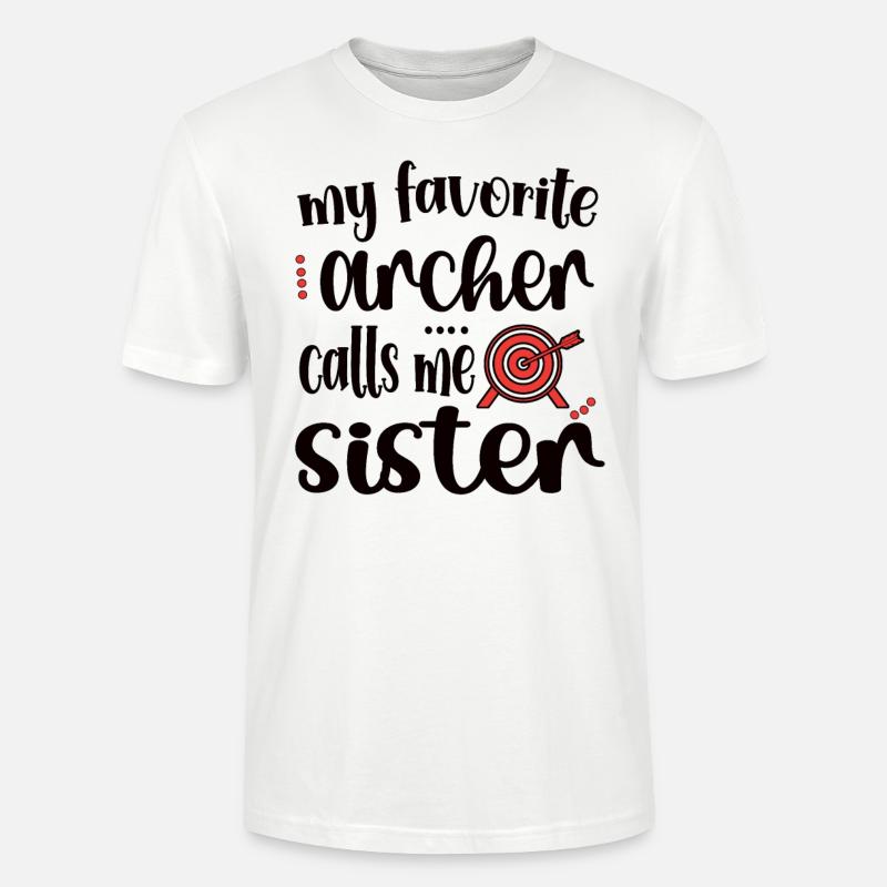 Bogenschießen-Schwester Bogenschützen Schwester - Stanley/Stella Unisex Bio-T-Shirt CRAFTER - Weiß