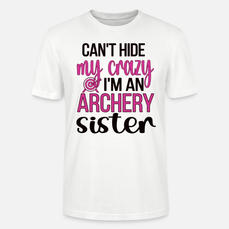 Beste Bogenschießen-Schwester Von Bogenschützen - Stanley/Stella Unisex Bio-T-Shirt CRAFTER - Weiß