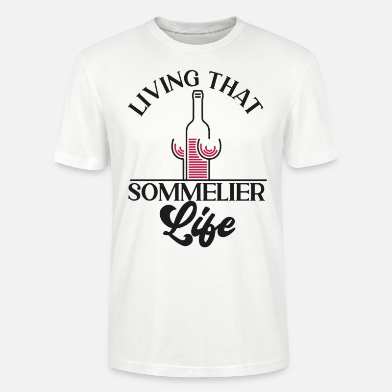 Sommelier Wine Drinking Tasting - Stanley/Stella Unisex Bio-T-Shirt CRAFTER - Weiß