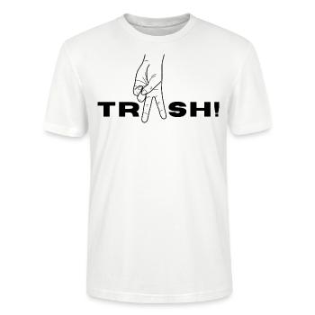 Trash! - Stanley/Stella Unisex Bio-T-Shirt CRAFTER - Weiß - Vorne - Alina (178cm) & Michal (187cm)