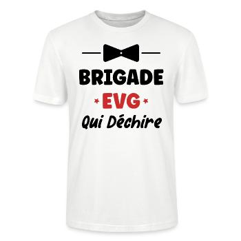 brigade evg - T-shirt bio CRAFTER Stanley Stella Unisexe - blanc - Devant - Alina (178cm) & Michal (187cm)