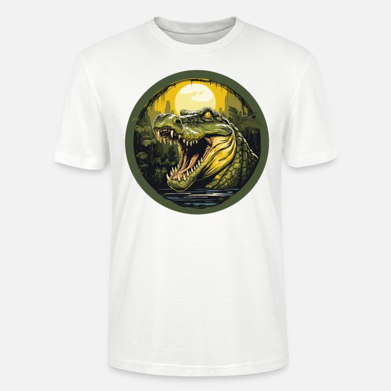 Krokodil - Stanley/Stella Unisex Bio-T-Shirt CRAFTER - Weiß
