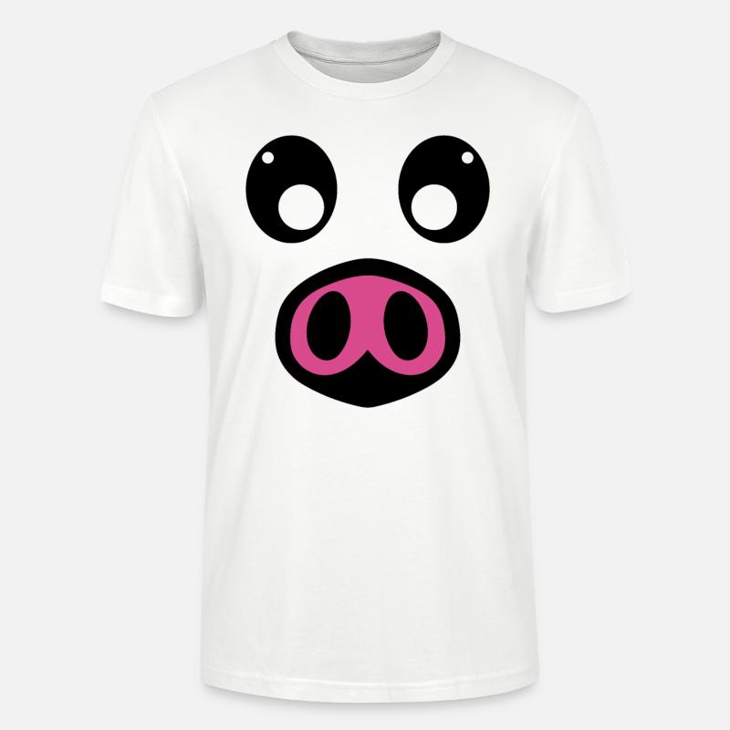 Schwein Kostüm - Stanley/Stella Unisex Bio-T-Shirt CRAFTER - Weiß