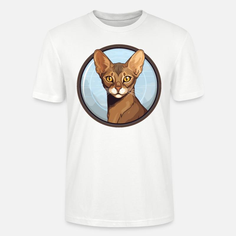 Abessinierkatze - Stanley/Stella Unisex Bio-T-Shirt CRAFTER - Weiß
