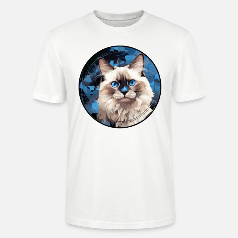Ragdoll Katze - Stanley/Stella Unisex Bio-T-Shirt CRAFTER - Weiß