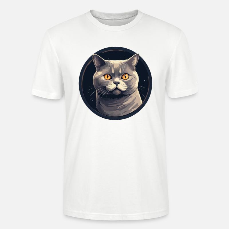 Britisch Kurzhaar Katze - Stanley/Stella Unisex Bio-T-Shirt CRAFTER - Weiß