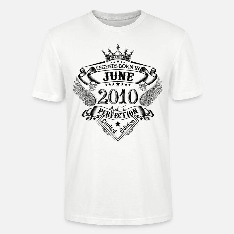 Geburtstag Juni 2010 Juni Jubiläum 2010 - Stanley/Stella Unisex Bio-T-Shirt CRAFTER - Weiß