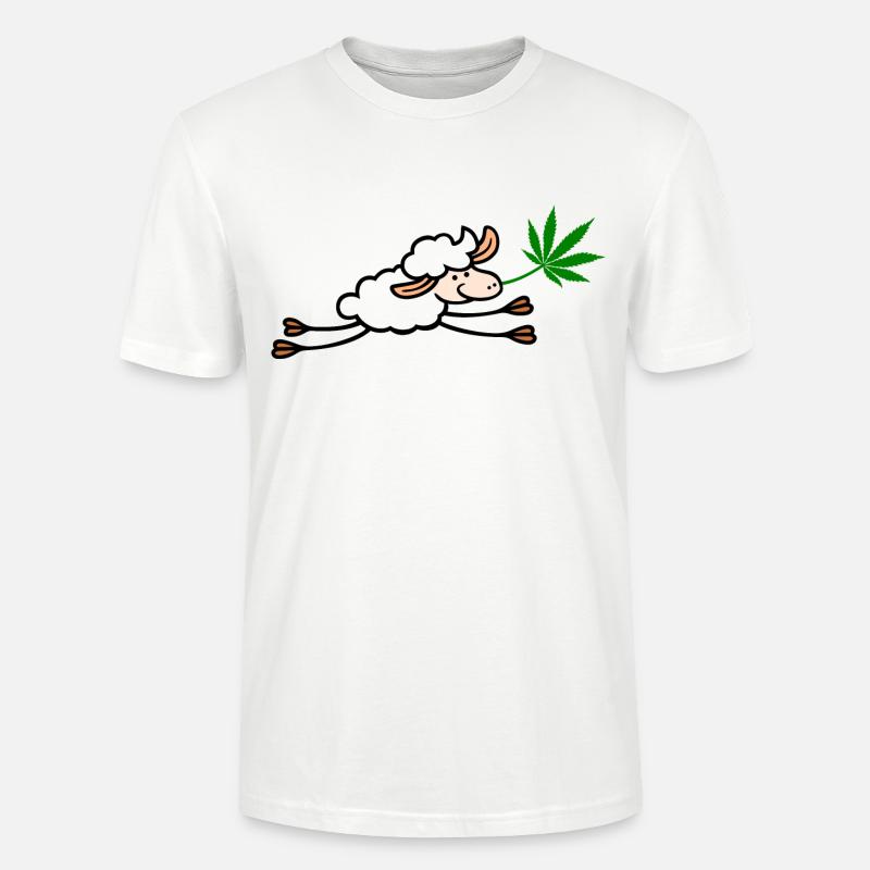 Schaf Hanf springend png - Stanley/Stella Unisex Bio-T-Shirt CRAFTER - Weiß