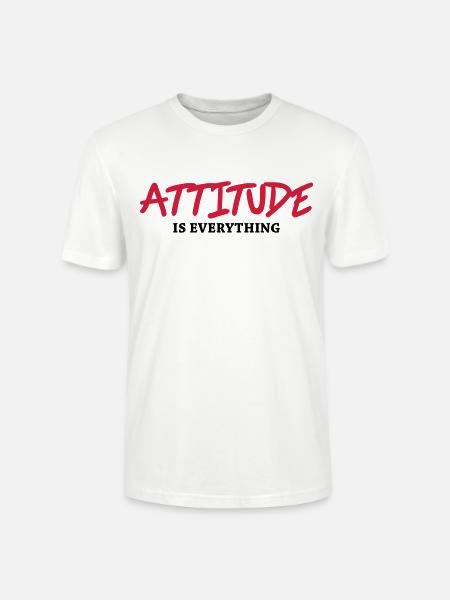Attitude is everything - Stanley/Stella CRAFTER Unisex Organic T-Shirt - white
