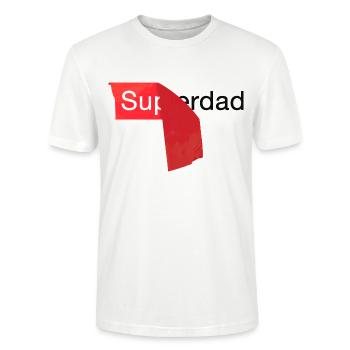 Superpapa Papa Père - T-shirt bio CRAFTER Stanley Stella Unisexe - blanc - Devant - Alina (178cm) & Michal (187cm)