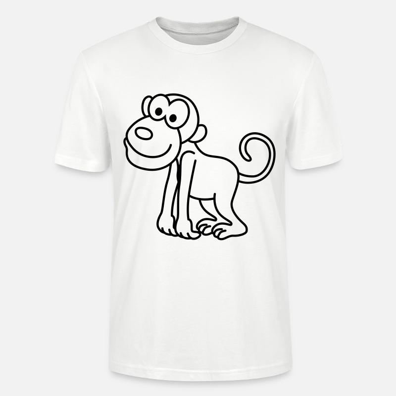 Affe Comic Tier - Stanley/Stella Unisex Bio-T-Shirt CRAFTER - Weiß