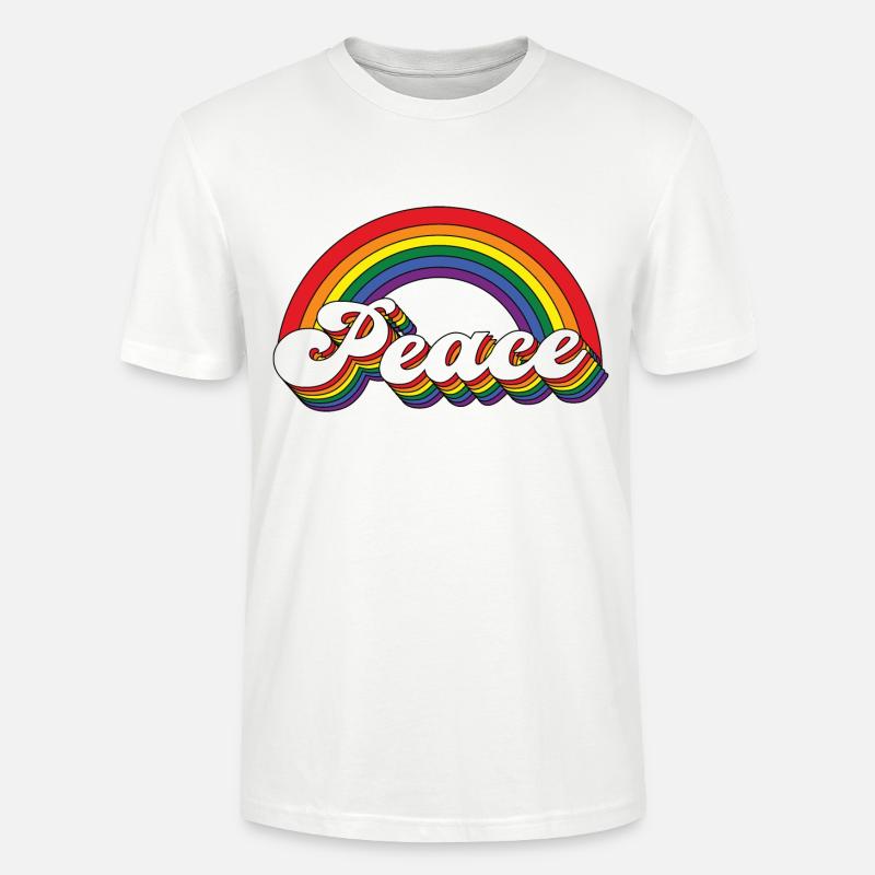 Peace Rainbow - Stanley/Stella Unisex Bio-T-Shirt CRAFTER - Weiß