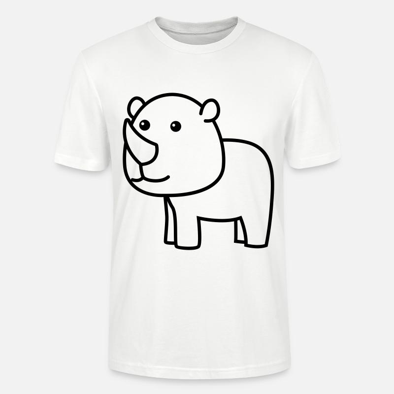 Nashorn Comic Tier - Stanley/Stella Unisex Bio-T-Shirt CRAFTER - Weiß