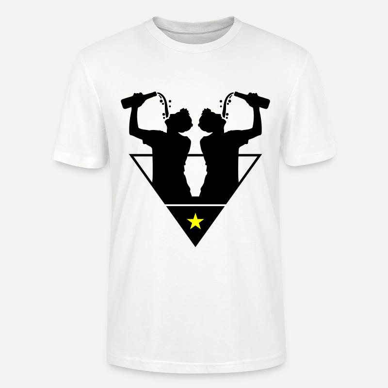 Bouteille de l’équipe Drinker - T-shirt bio CRAFTER Stanley Stella Unisexe - blanc