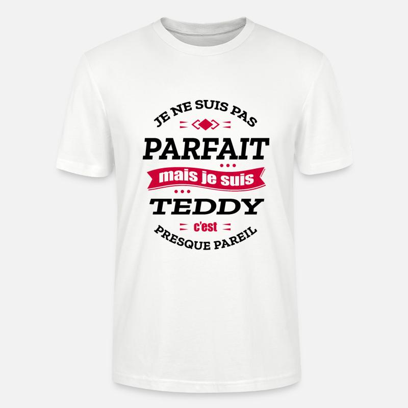TEDDY PARFAIT - PRENOM TEDDY - T-shirt bio CRAFTER Stanley Stella Unisexe - blanc