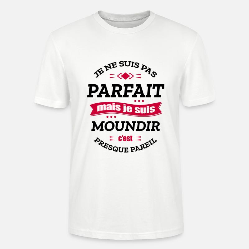 MOUNDIR PARFAIT - PRENOM MOUNDIR - T-shirt bio CRAFTER Stanley Stella Unisexe - blanc