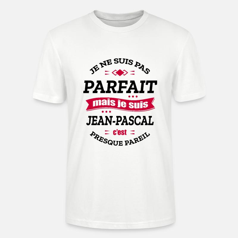 JEAN-PASCAL PARFAIT - PRENOM JEAN-PASCAL - T-shirt bio CRAFTER Stanley Stella Unisexe - blanc