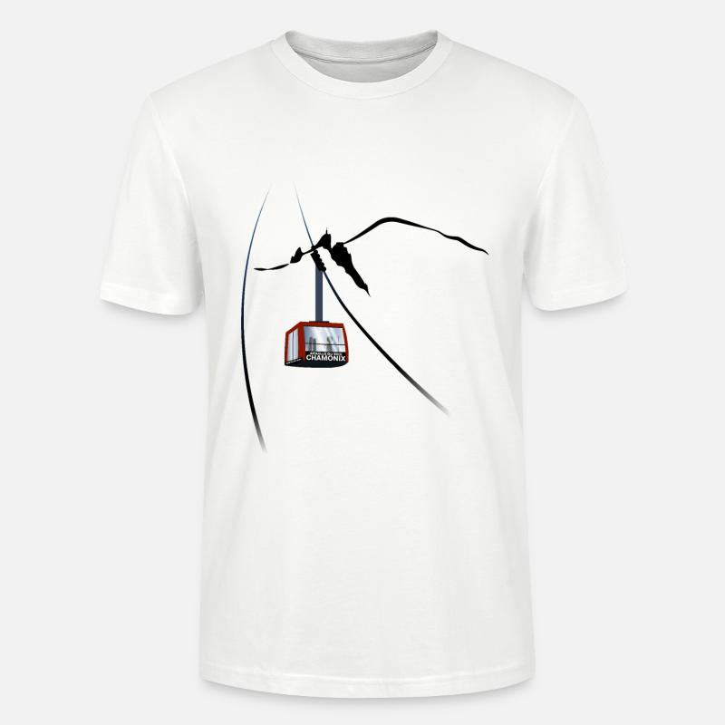 Chamonix Seilbahn Aiguille du Midi - Stanley/Stella Unisex Bio-T-Shirt CRAFTER - Weiß