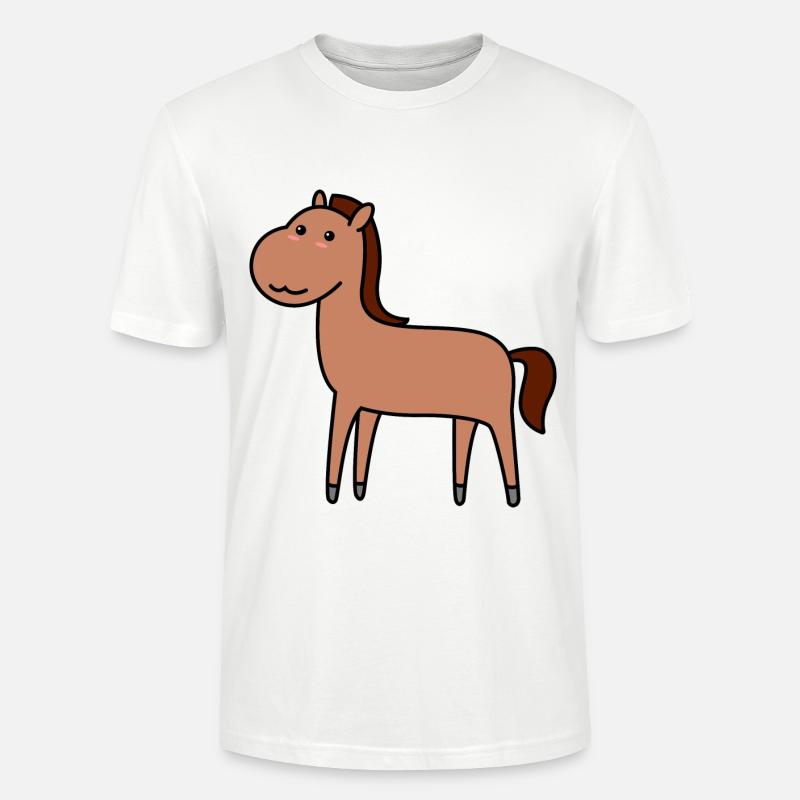 Cheval Comic Animal - T-shirt bio CRAFTER Stanley Stella Unisexe - blanc