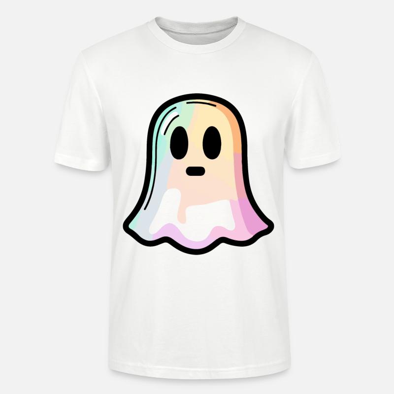 Geist Halloween Comic Süß - Stanley/Stella Unisex Bio-T-Shirt CRAFTER - Weiß