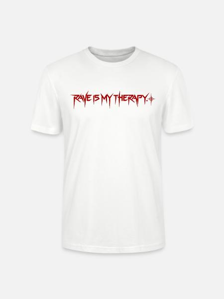 Techno Rave – Rave Is My Therapy - Stanley/Stella Unisex Bio-T-Shirt CRAFTER - Weiß