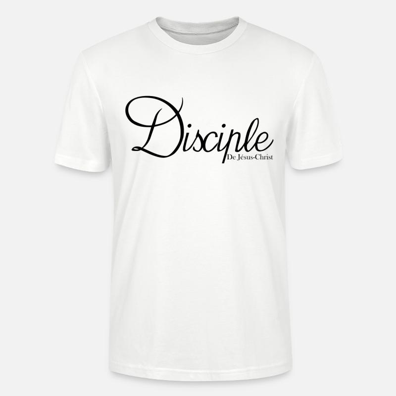 Disciple de Jésus en Noir - T-shirt bio CRAFTER Stanley Stella Unisexe - blanc