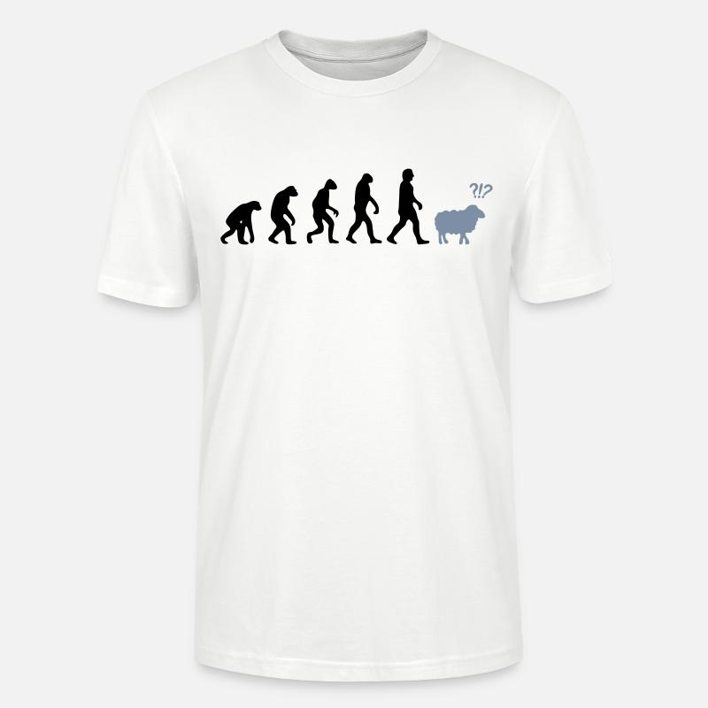 evolution mouton - T-shirt bio CRAFTER Stanley Stella Unisexe - blanc