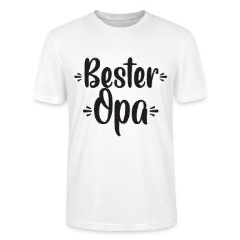 Bester Opa - Stanley/Stella Unisex Bio-T-Shirt CRAFTER - Weiß - Vorne - Alina (178cm) & Michal (187cm)