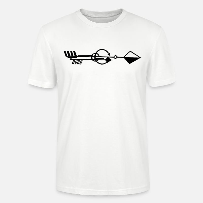 Seltsamer schwarzer Pfeil - Stanley/Stella Unisex Bio-T-Shirt CRAFTER - Weiß