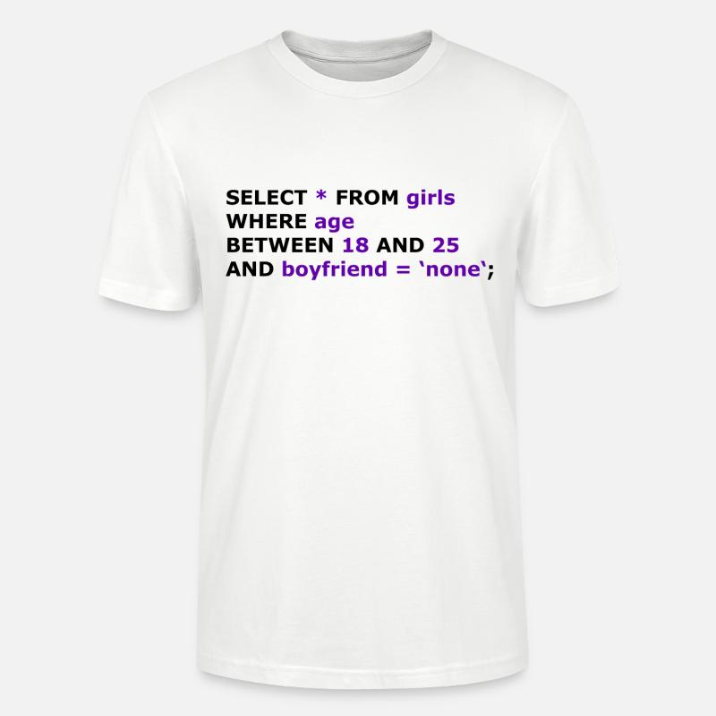 SQL select * des filles - T-shirt bio CRAFTER Stanley Stella Unisexe - blanc