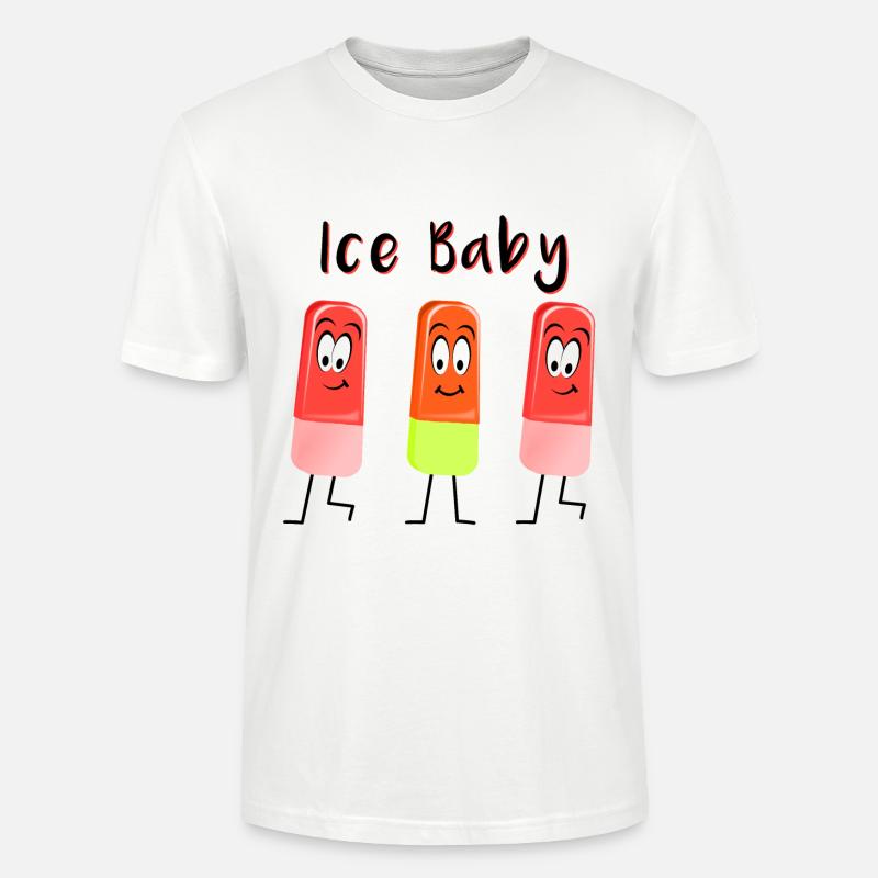 Lustiges Eis - Stanley/Stella Unisex Bio-T-Shirt CRAFTER - Weiß