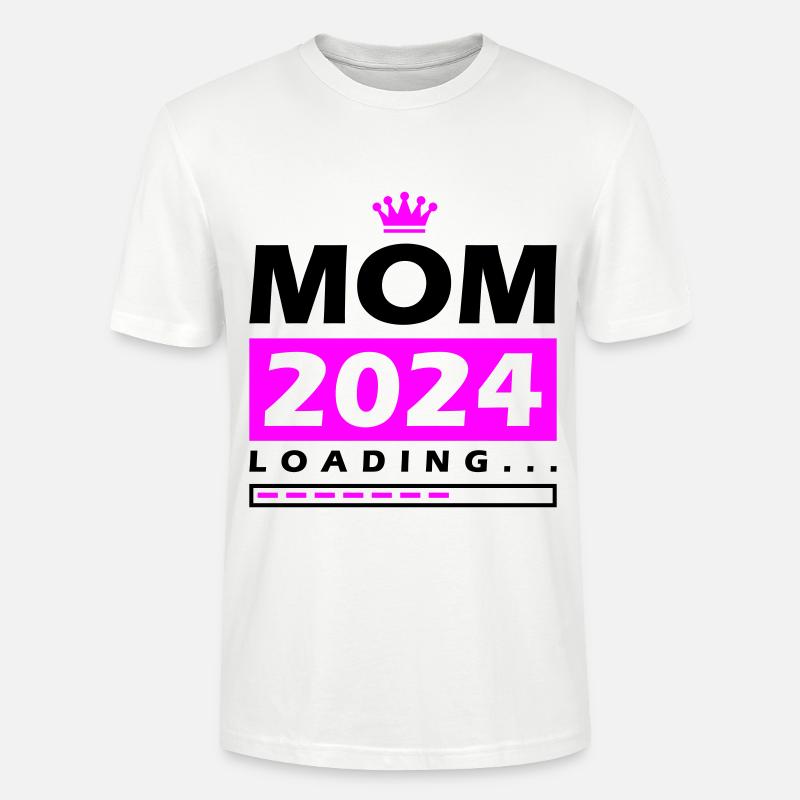 Mama 2024 Loading Mom - Stanley/Stella Unisex Bio-T-Shirt CRAFTER - Weiß