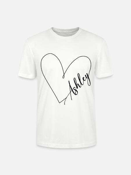 Ashley Name Herzlinie - Stanley/Stella Unisex Bio-T-Shirt CRAFTER - Weiß