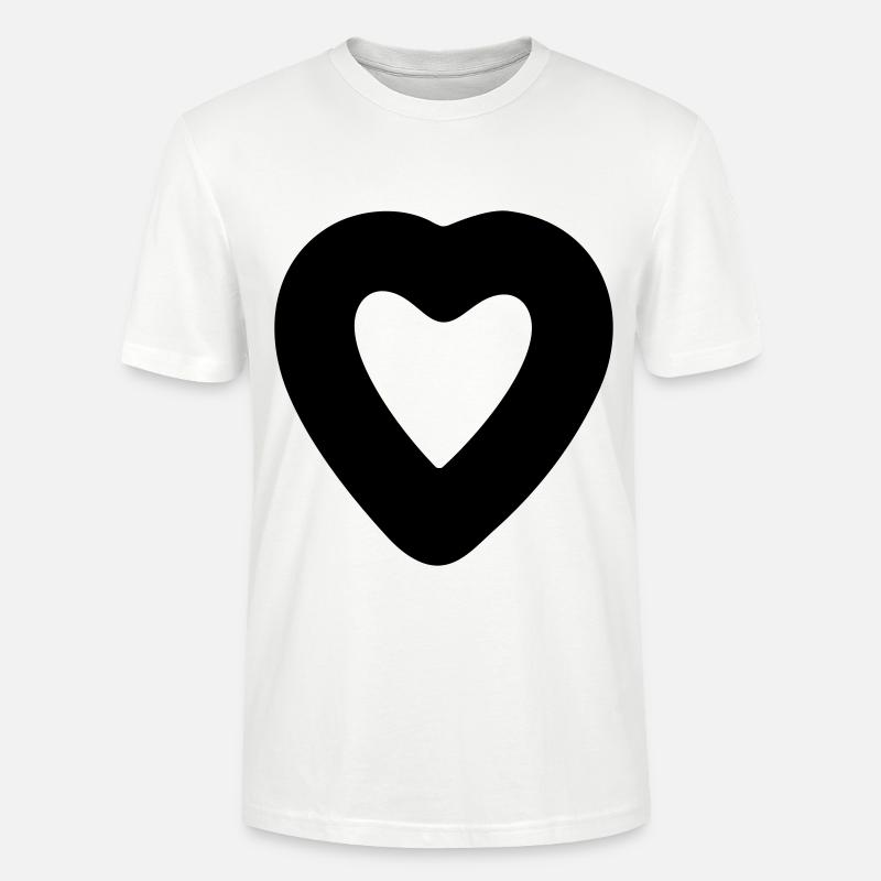 cœur - T-shirt bio CRAFTER Stanley Stella Unisexe - blanc