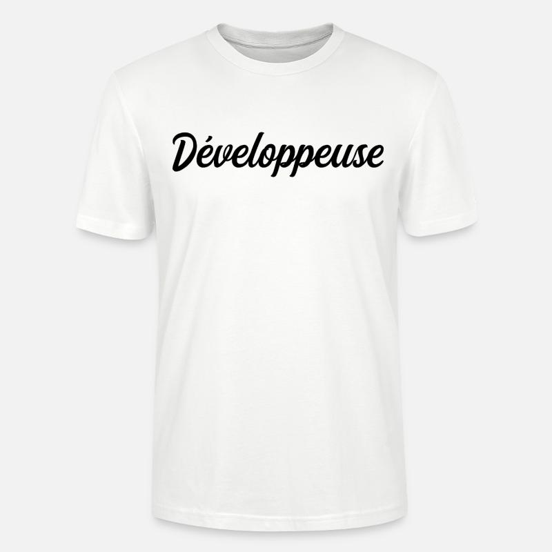 Développeuse Web Code Logiciel Application Tech - T-shirt bio CRAFTER Stanley Stella Unisexe - blanc