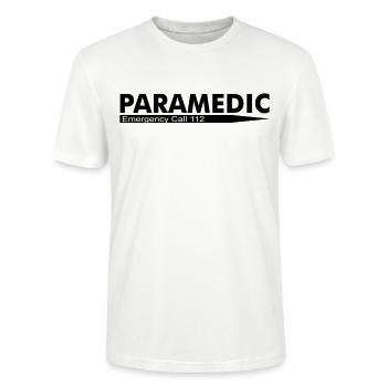 Paramedic Emergency Call 112 - Stanley/Stella Unisex Bio-T-Shirt CRAFTER - Weiß - Vorne - Alina (178cm) & Michal (187cm)